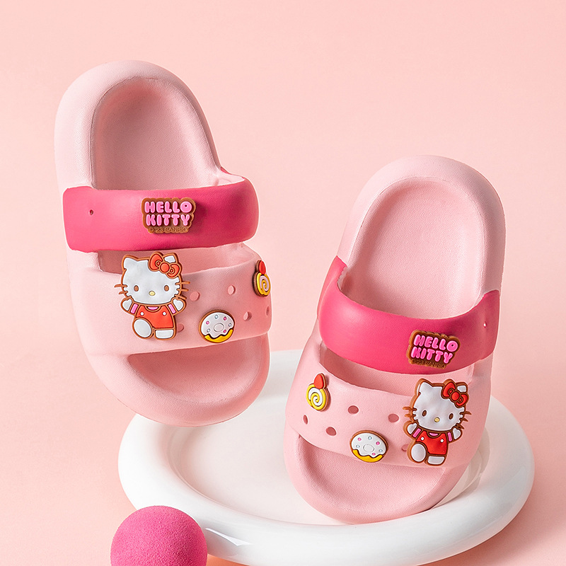 Sanrio New Children's Slippers Girl and Boy Cartoon Summer Soft Bottom Non-Slip Indoor Home Bathroom Slippers