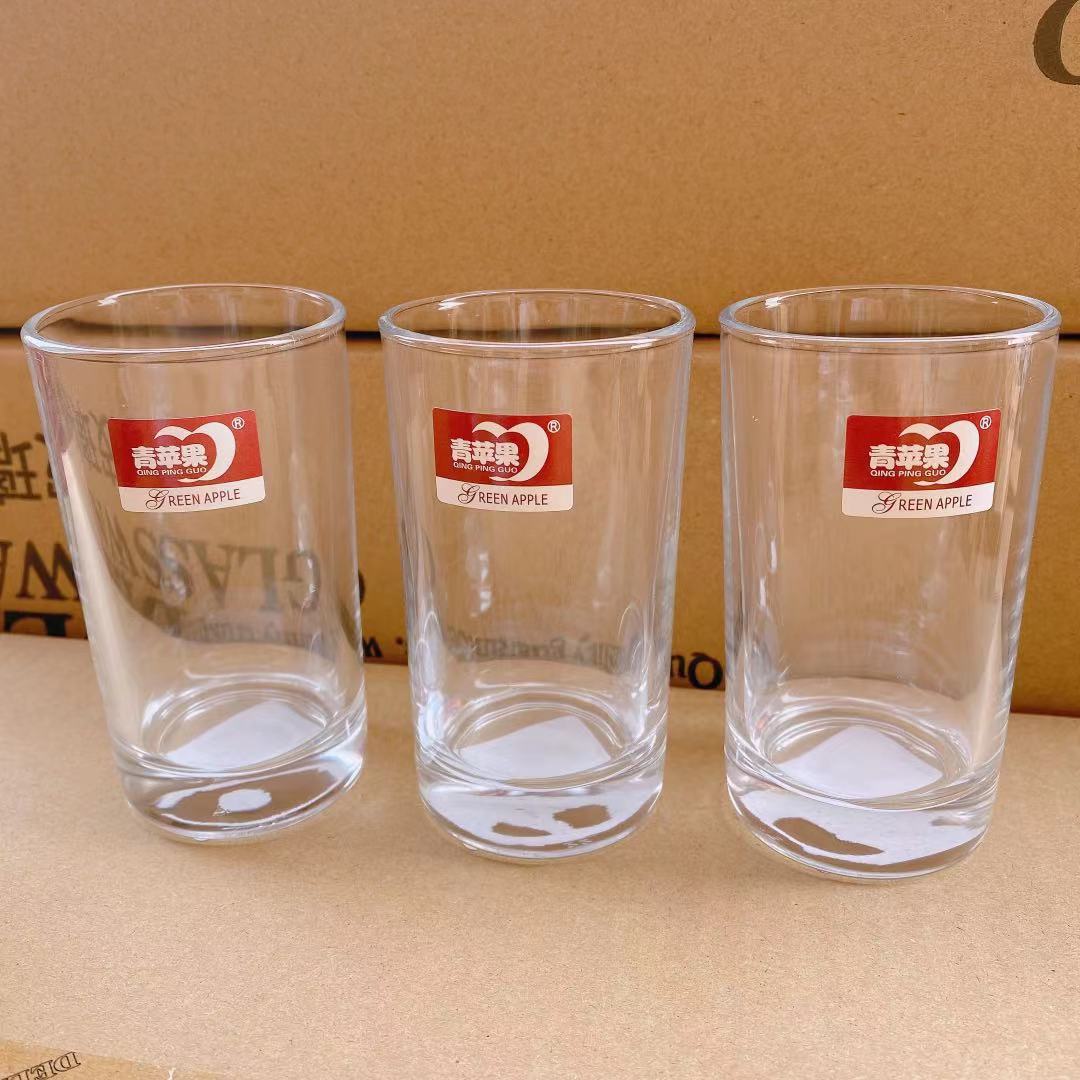 4成交180个相似青苹果高八角杯果汁杯子260ml 高透钠钙玻璃杯喝水杯2