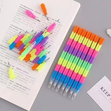 儿童趣味彩虹积木铅笔小学生组装节节笔HB笔幼儿园写字笔文具礼物
