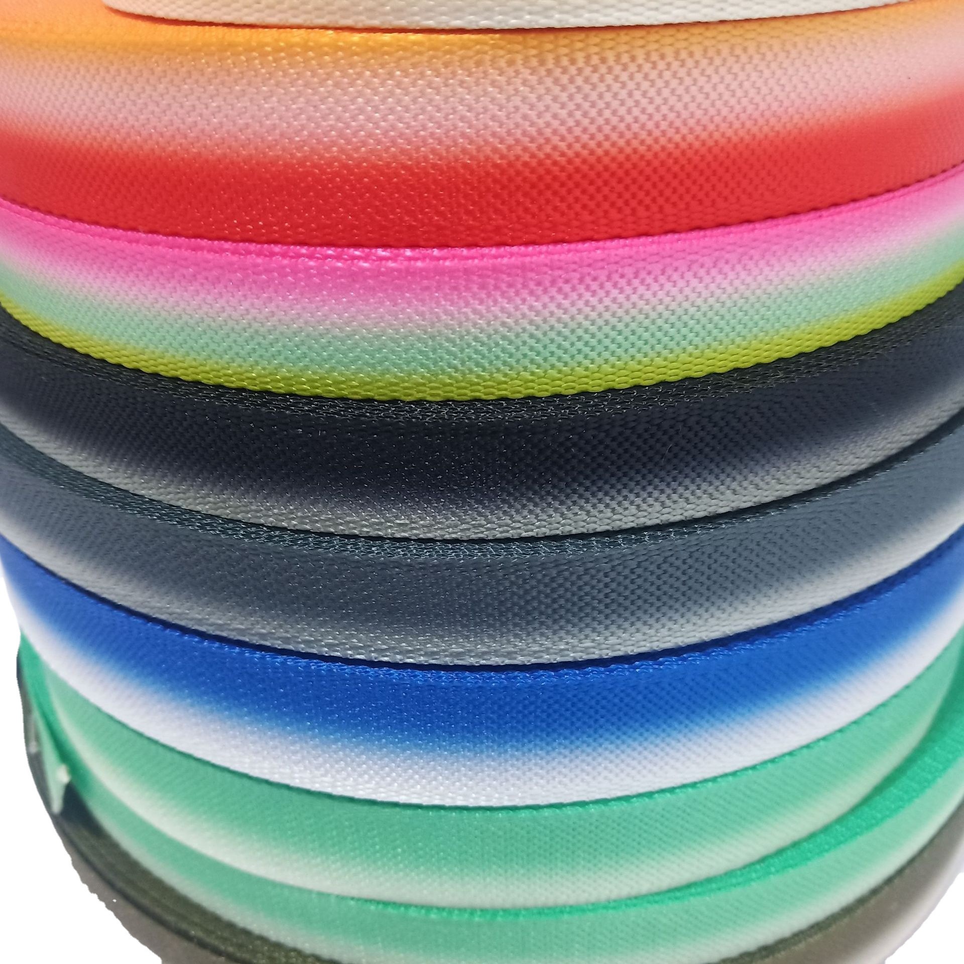 新款 渐变织带 热转印 1.5厘米款2cm 仿尼龙渐变 跳色 彩虹色幻彩