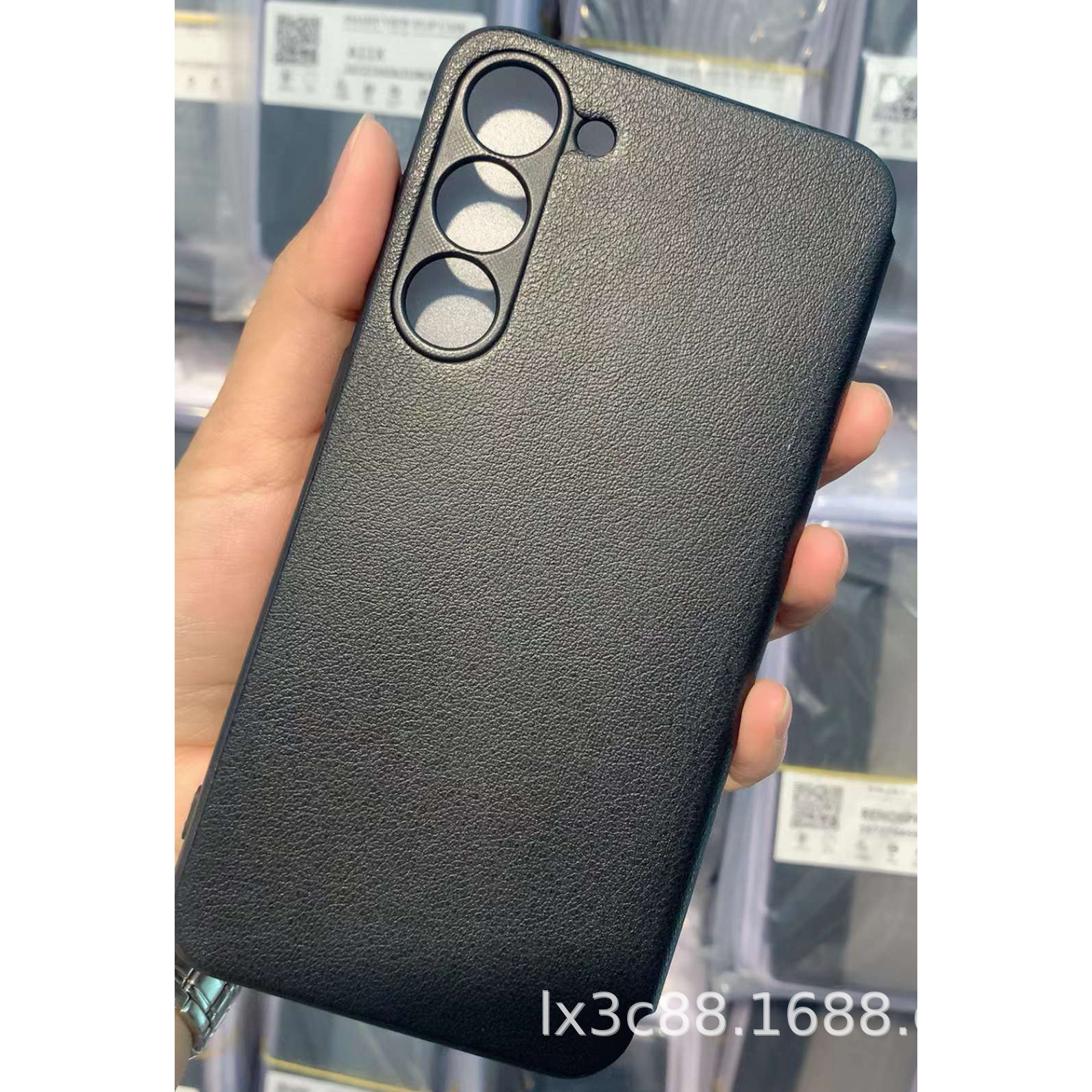适用三星A30/10 M40 J2/3/4/5/6/730 A6S/8/9 荔枝纹视窗翻盖皮套