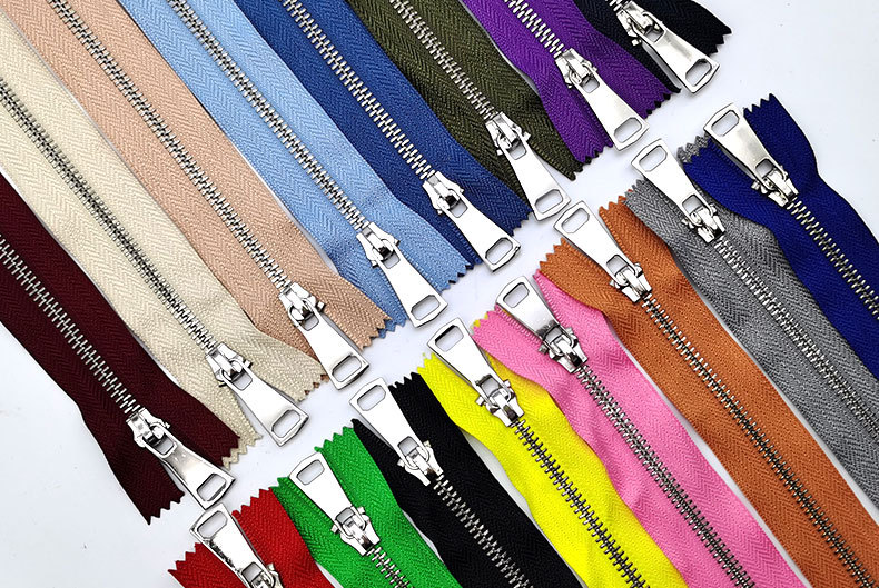 批发5#金属拉链 服装外套长款彩色70cm单拉布边自锁开口拉链现货