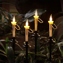 跨境两用长条蜡烛灯 户外庭院花园万圣节餐桌装饰防水地插草坪灯