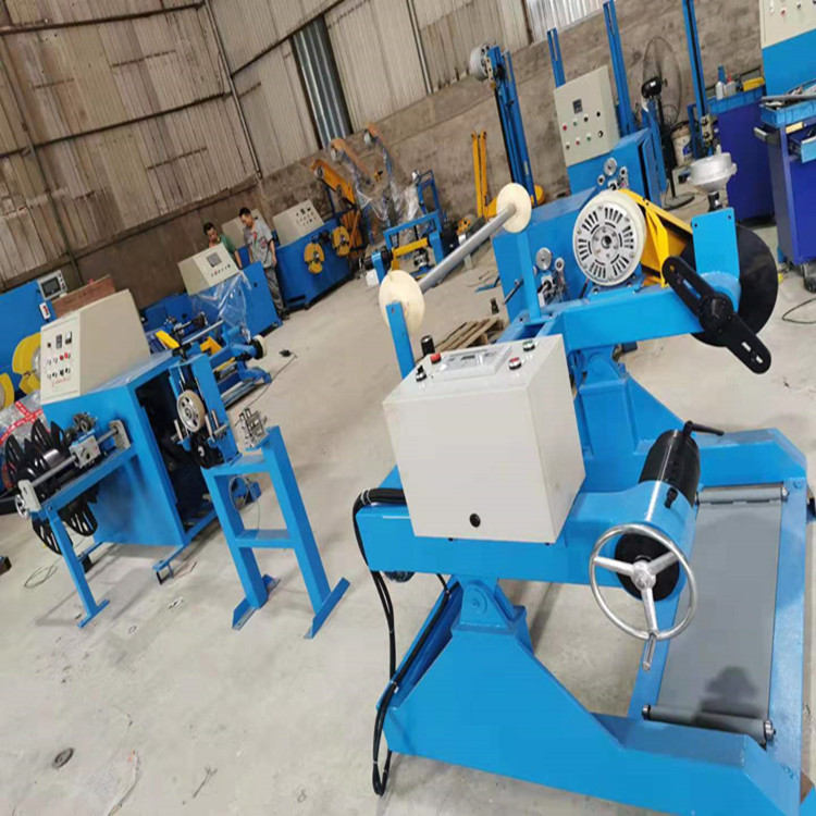 启庞收卷机钢丝绳电线电缆空心卷缠绕机复绕机计米成圈头打饼头