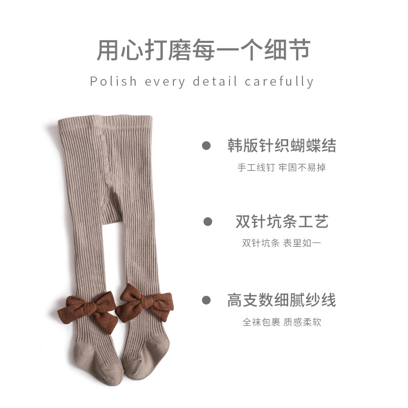 Baby Underpants 2022 Autumn and Winter New Big Bottom Children Outerwear Double Needle Baby One-Piece Western Style Girls' Pantyhose