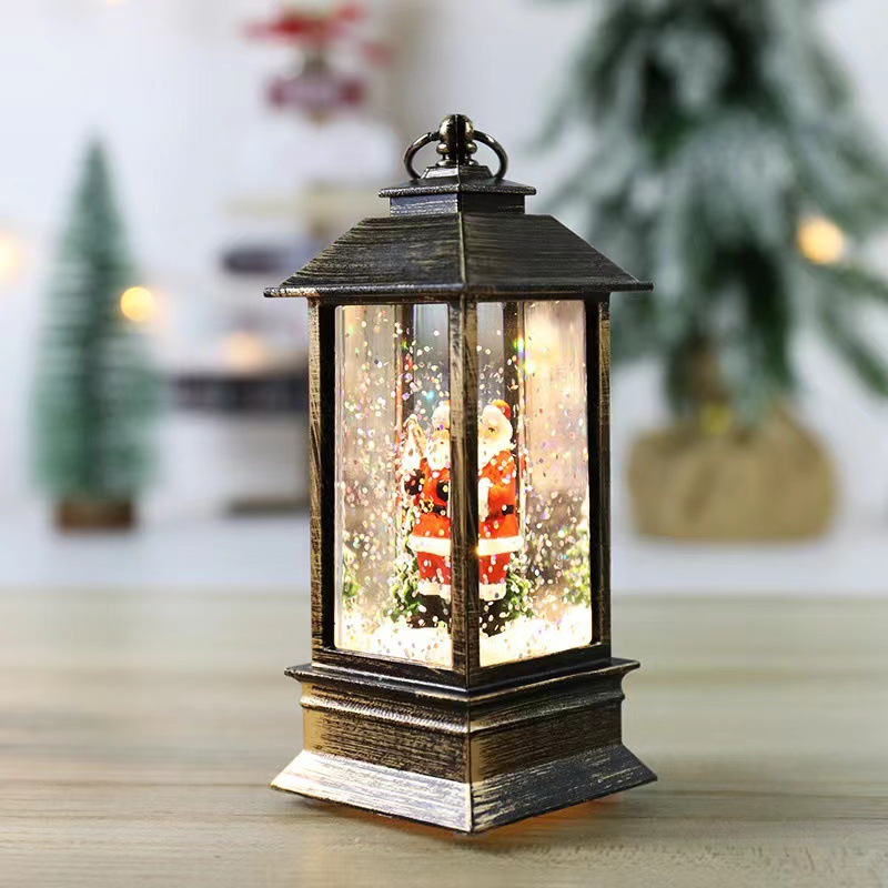 Christmas Storm Lantern Water Injection Santa Claus Crystal Lamp 