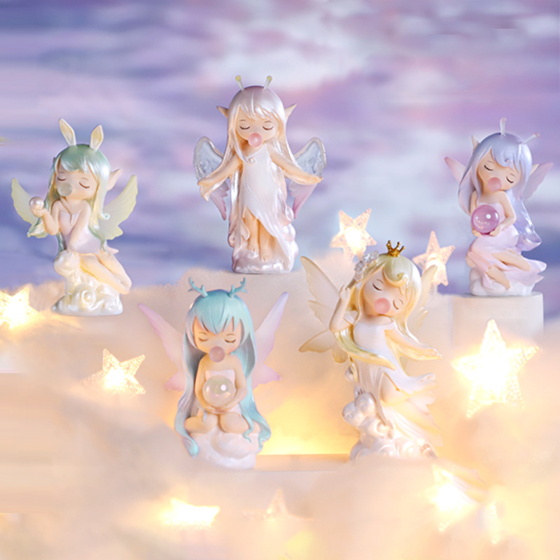 秋冬新品梦之盲盒创意蝴蝶女孩摆件学生树脂盲盒手办礼品批发