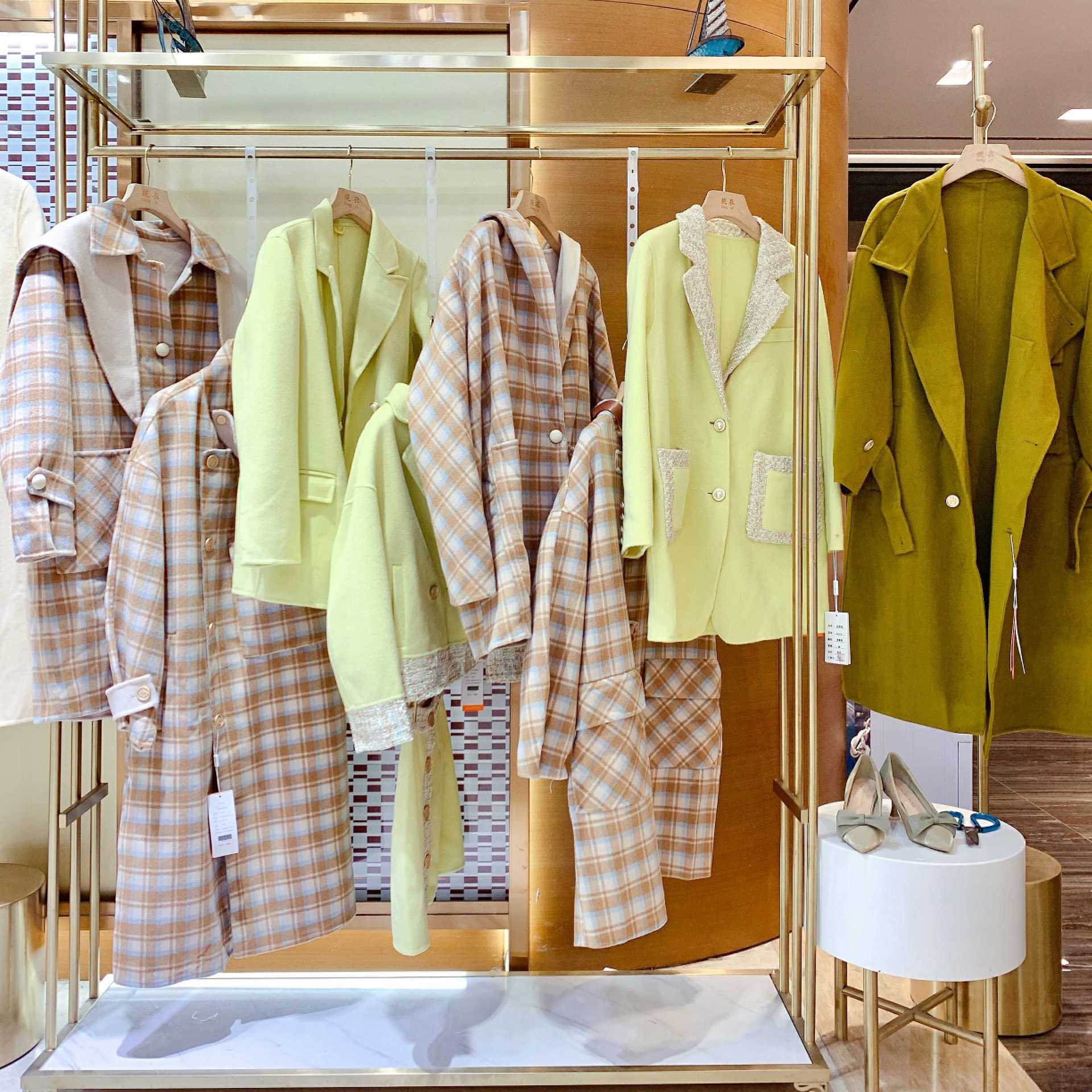 秋芭莎大衣双面羊绒外套品牌女装专柜撤柜品牌折扣尾货尾单货源