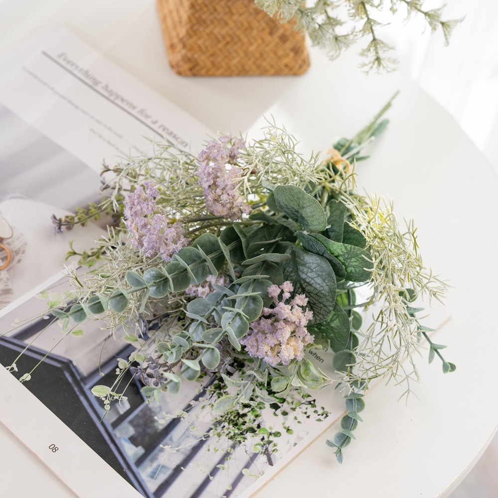 沁晴满天星手札仿真花装饰设计婚庆手捧花束墙饰墙挂跨境cf01373