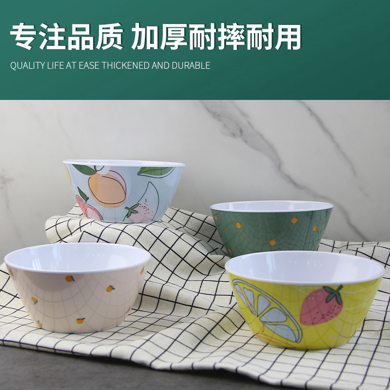 Melamine Salad Bowl Household Desserts Ins Advertising Promotion Gifts Wholesale Ice Cream Shaved Ice Bowl