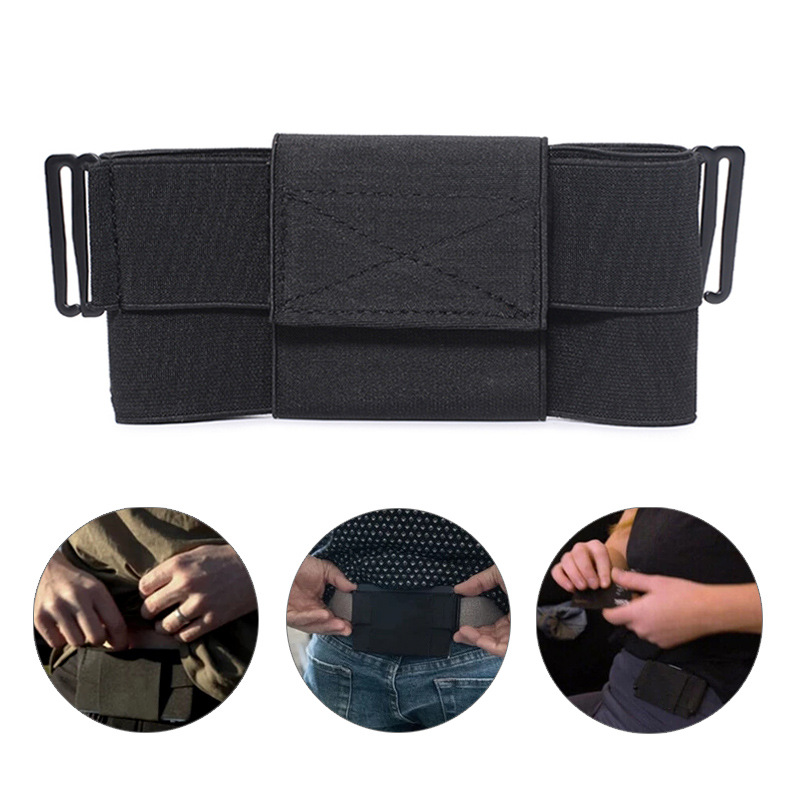 跨境户外防盗隐形腰包运动跑步手机腰包贴身复古钱包皮带裤头腰包