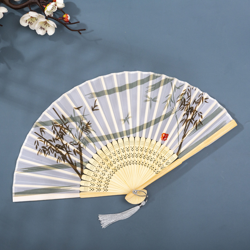 Factory Classical Dance Fan Antique Scenic Spot Craft Bamboo Fan Folding Fan Chinese Style Folding Fan Stall Wholesale