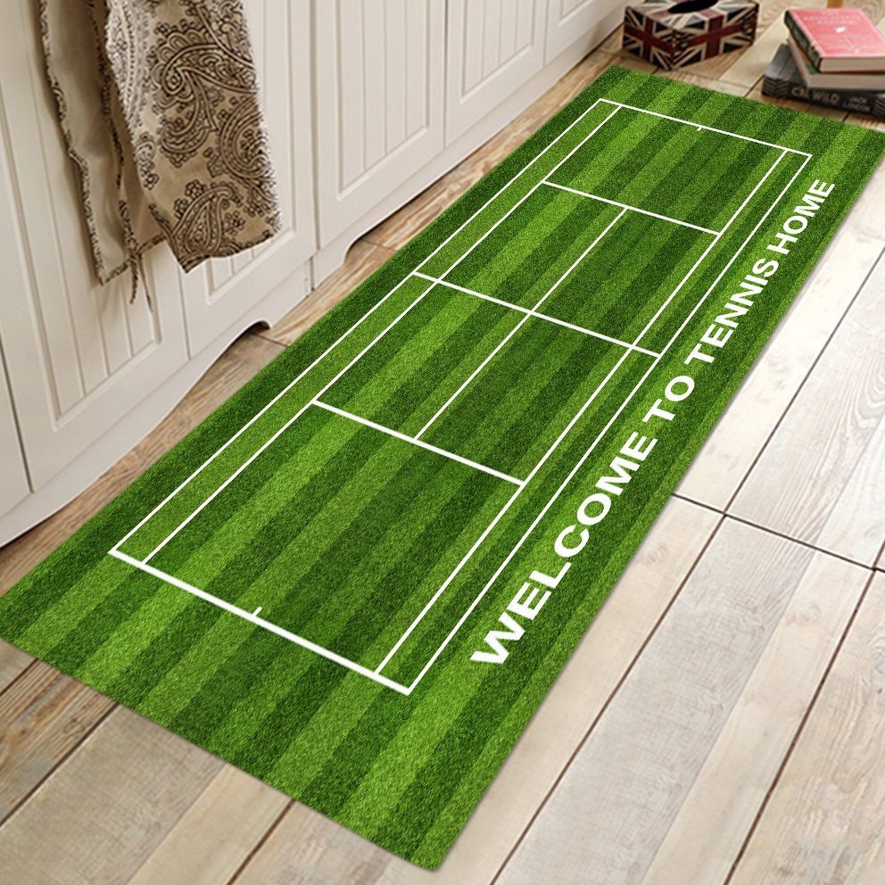 Cross-Border Hot Tennis Badminton Court Flannel Hydrophilic Pad Bathroom Non-Slip Mat Foot Mats Floor Mat Factory Wholesale