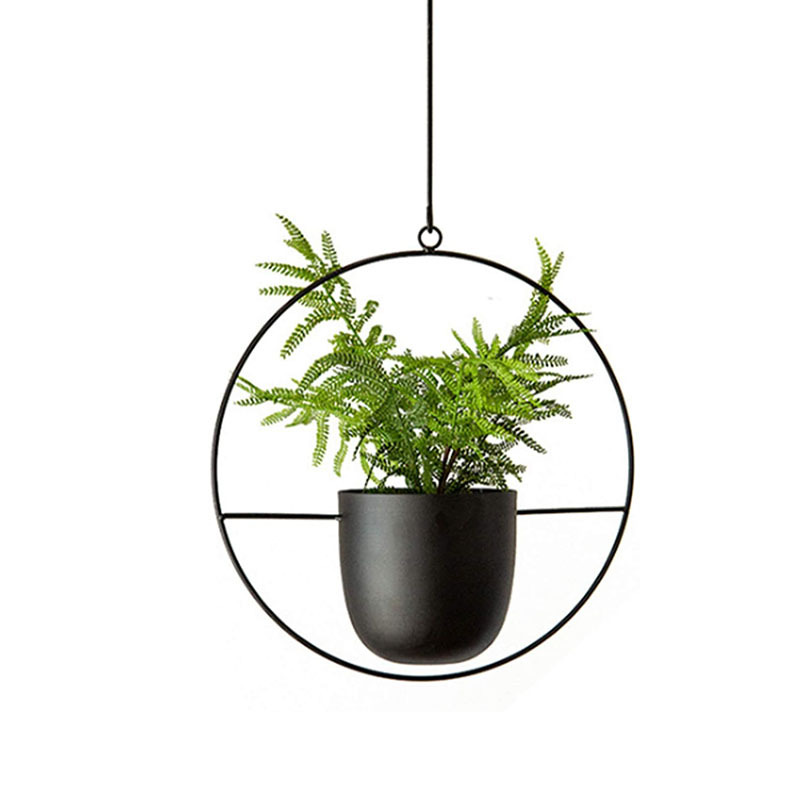 Hanging Pots Wrought Iron Suspension Hydroponic Plant Chlorophytum Hanging Decoration Balcony European Garden Lazy Hanging Orchid Hanging Flower Pot