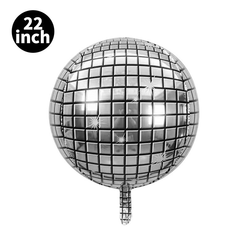 22-Inch Laser Disco 4D Ball Birthday Party Decoration Aluminum Film Balloon Bar Mall Opening Event Layout