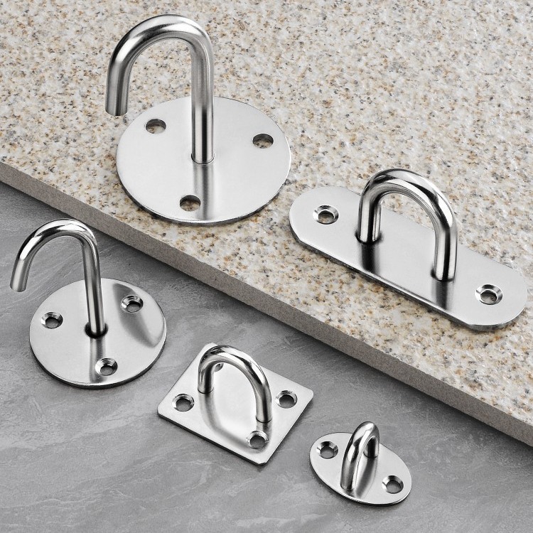 不锈钢顶装吊钩墙顶部承重环形挂钩顶钩挂投影幕布天花板灯笼钩子