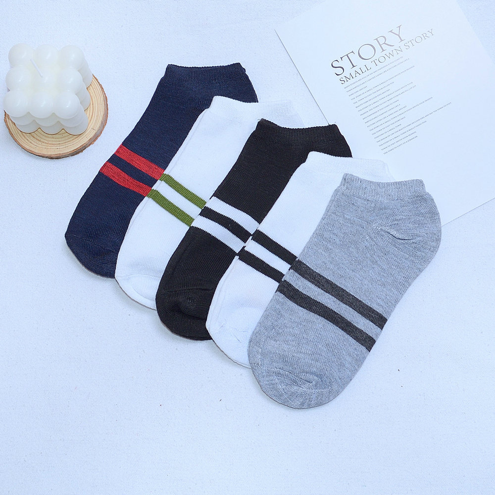Combed Cotton Socks Men and Women Socks Xinjiang Cotton Sweat-Absorbent Ankle Socks Spring and Autumn Thin Socks Student Breathable Cotton Socks