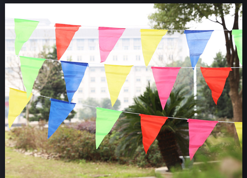 小三角旗定制装饰三角小彩旗交通安全三角串旗定制小串旗定做定制
