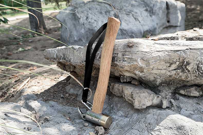 厂家批发户外登山野营304不锈钢铜锤多功能锤子帐篷锤拔钉锤