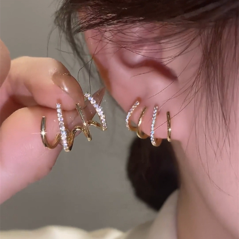 925 Silver Needle Pearl Zircon Earrings Female High Sense Niche Temperament Cold Wind Mori Style Eardrops Earrings