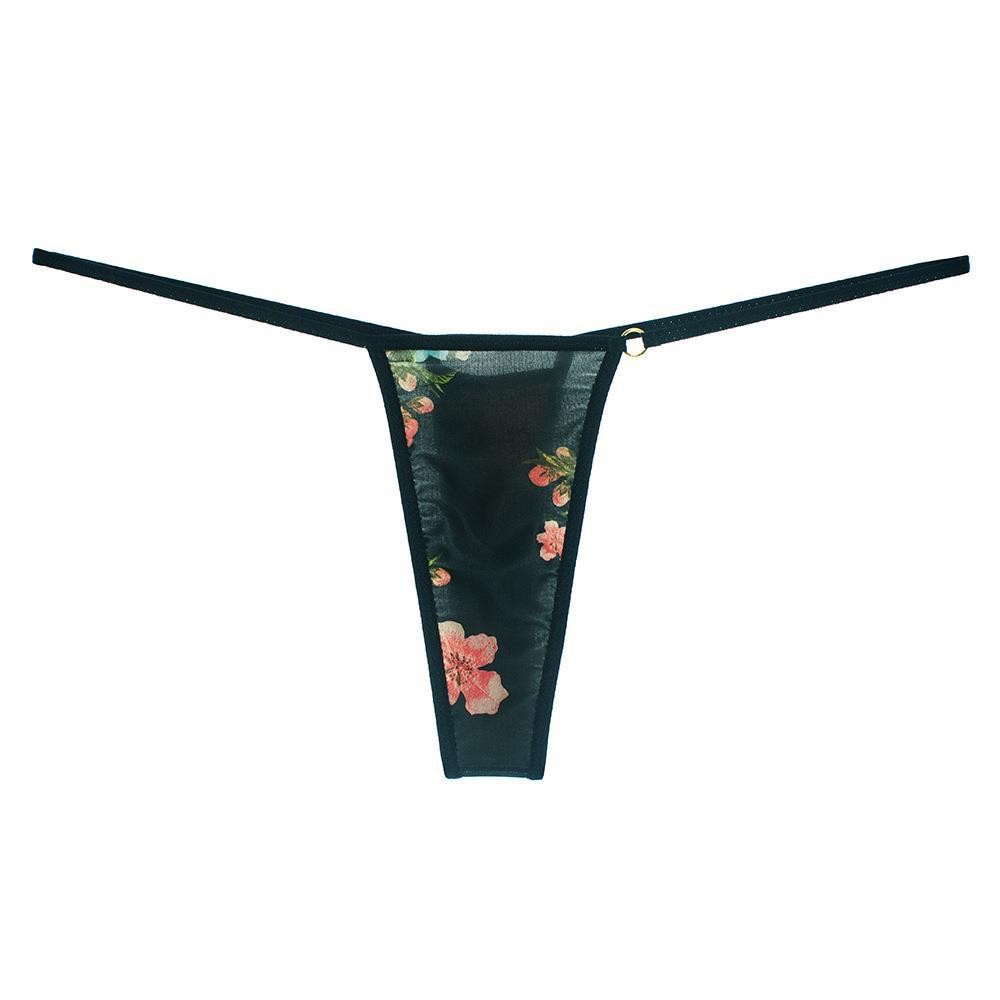 新款欧美风辣妹丁字裤女勒阴性感细带一根线夜用迷你网红薄款气质