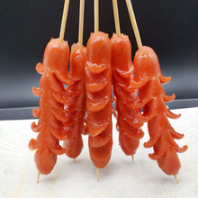 麒麟脆骨麦穗肠烧烤开花肠商用热狗肠油炸火腿香肠半成品食材20串