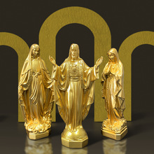 跨境热卖墨西哥圣母像家居摆件神像人物玄关装饰宗教堂树脂工艺品