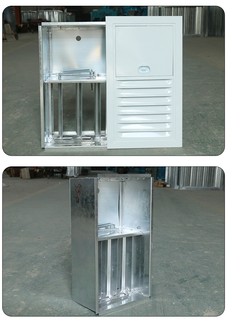 定制多页正压送风口铝合金电动多叶排烟口防风消防加压板式排烟口