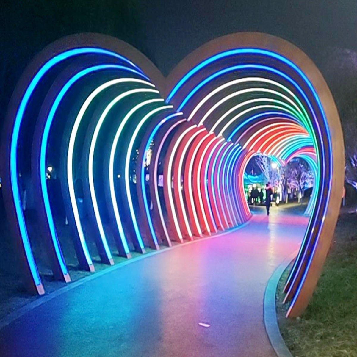 led时光隧道景观灯几何隧道氛围灯婚庆t台网红户外公园景区拱门灯