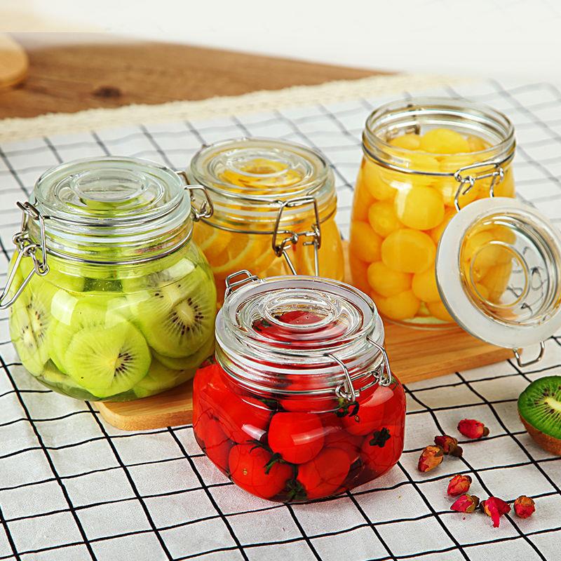 密封罐罐头瓶储物罐子蜂蜜柠檬食品坛子腌制罐小泡菜玻璃带盖瓶子