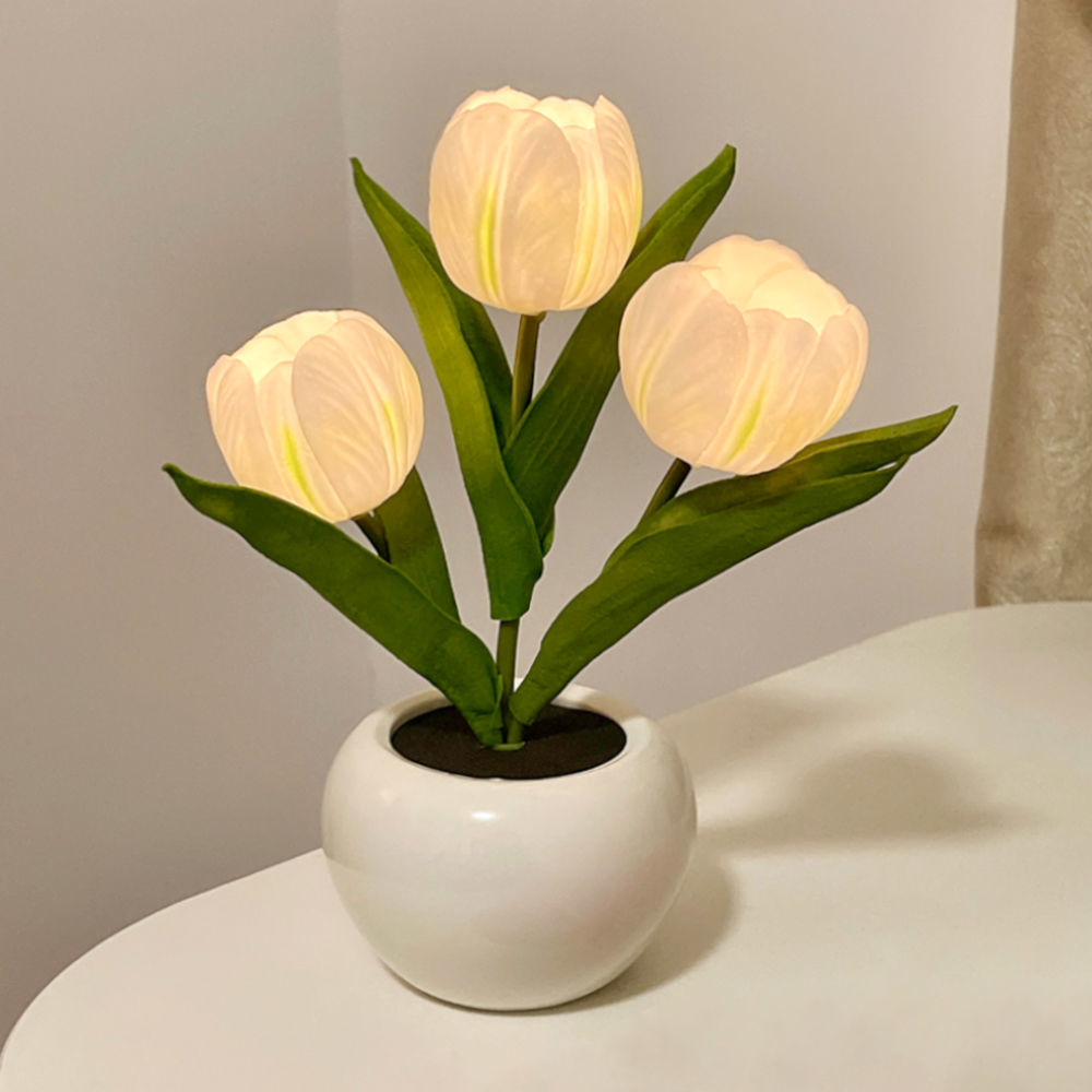 郁金香小夜灯生日礼物送女孩闺蜜冷门小玩意桌面小摆件小众-阿里巴巴