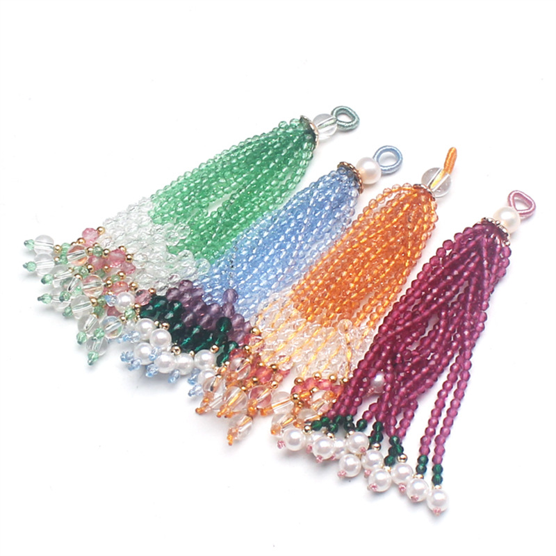 流苏珠子穗子多彩色diy手工串珠配饰手链文玩佛珠项链吊饰配件女
