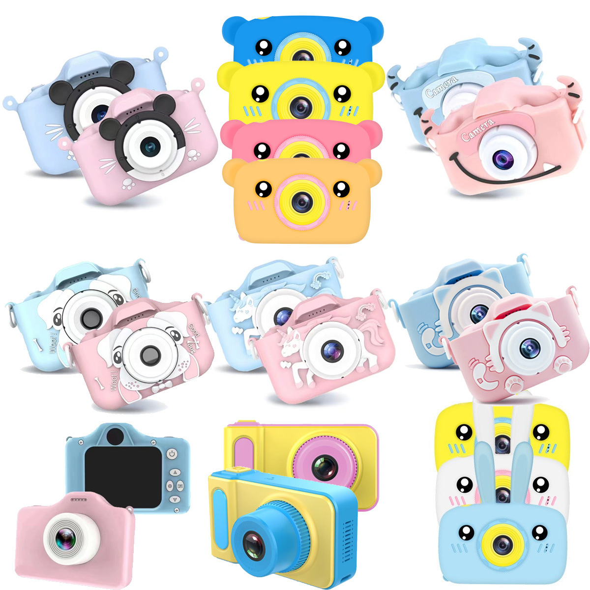 Cross-Border X2 Children's Camera Digital Camera Kid's Cartoon Toy SLR Primary School Student Photo Video Recorder Wholesale