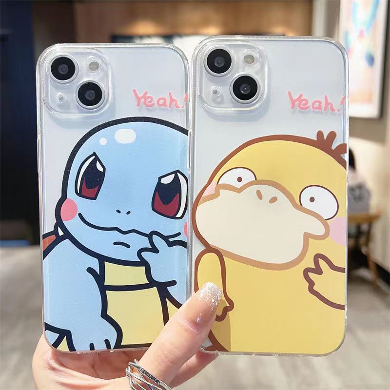 苹果13杰尼龟手机壳iphone14可爱简约网红11情侣xsmax透明12pro软