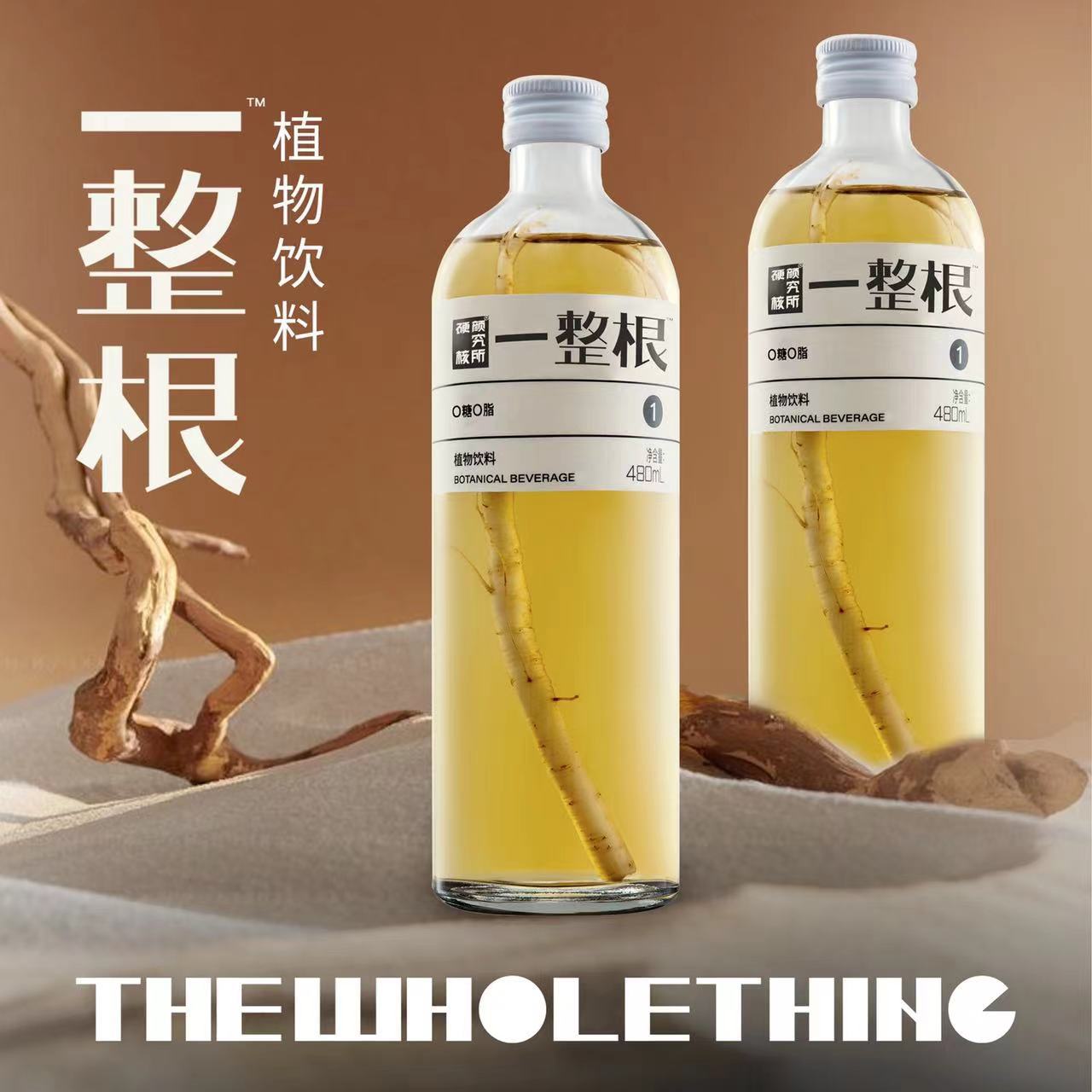一整根熬夜水人参水植物饮料小红书同款罗森新品480ml*15瓶批发
