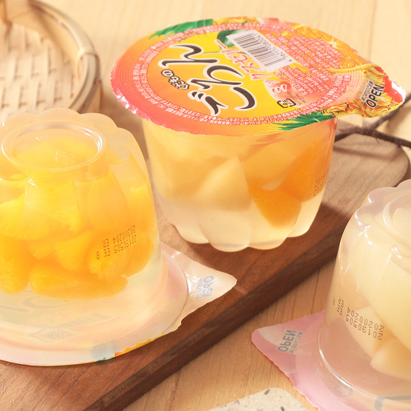 星宇杯装果冻桃子什锦橘子水果果肉果冻布丁儿童休闲零食250g批发