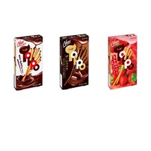 日本进口零食Lotte乐天TOPPO草莓奶油炼乳夹心注心巧克力饼干棒