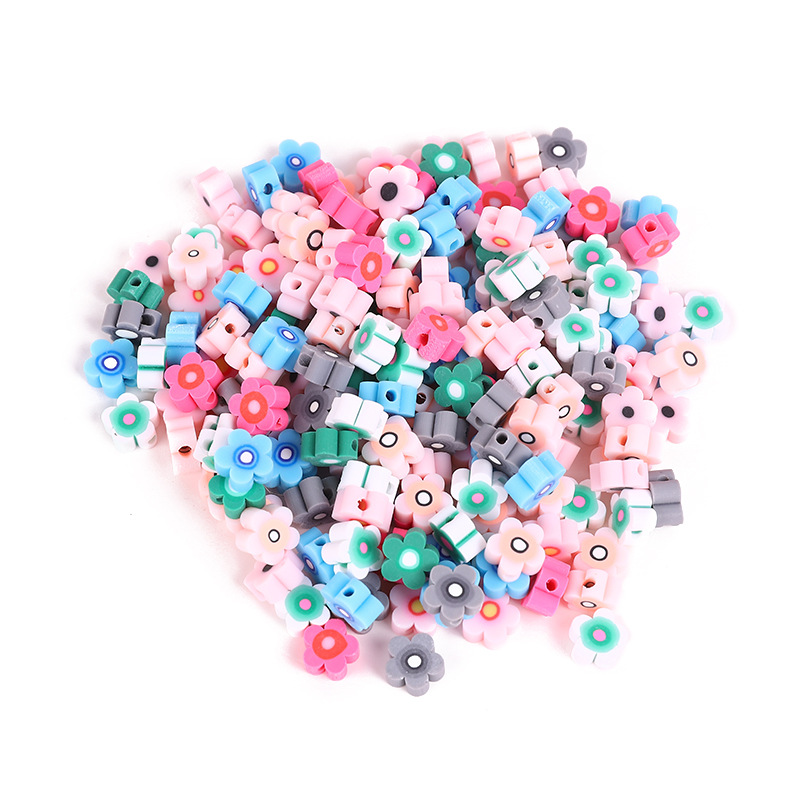 Cross-Border Hot Selling Polymer Clay Plum Beads Polymer Clay Punch Beads Accessories Polymer Clay Handmade DIY Accessories Direct Sales