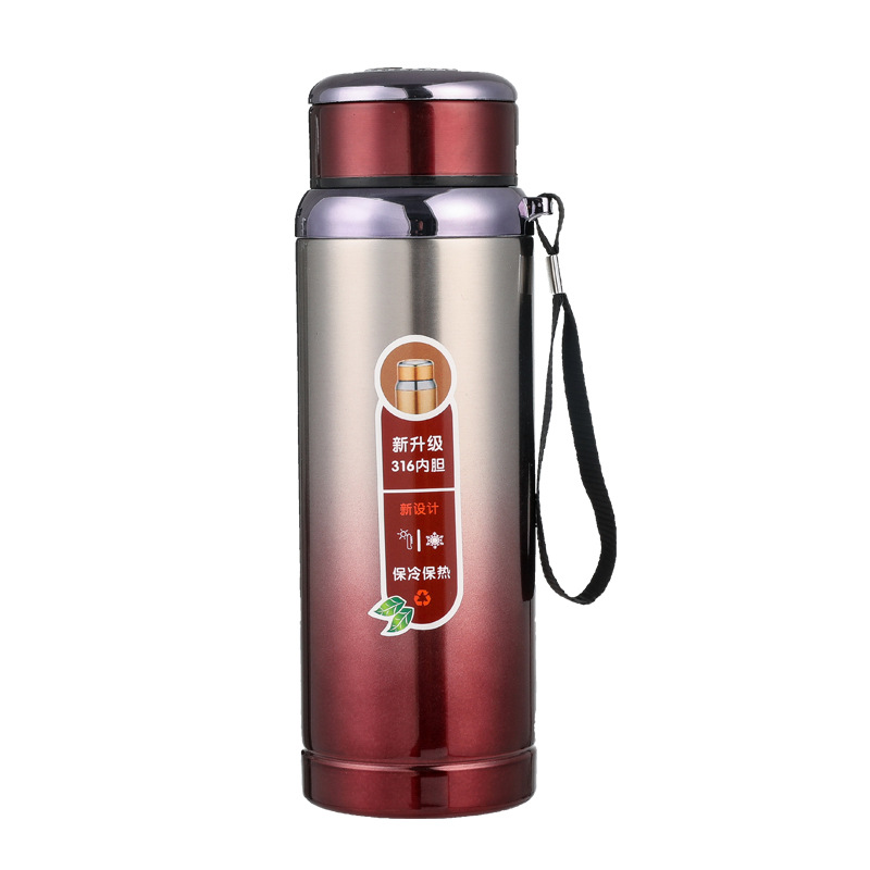 Y216 316 Stainless Steel Thermos Cup Large-Capacity Water Cup Portable Outdoor Exercise Portable Star Sling Pot Wholesale