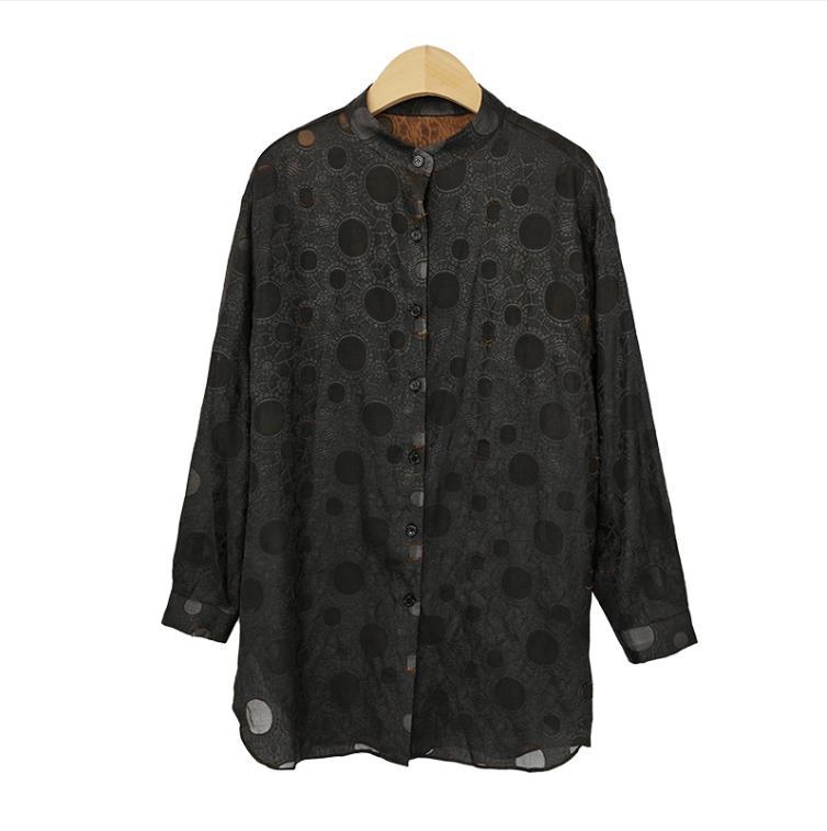 100%桑蚕丝剪花绡香云纱新款春夏真丝衬衫女红云纱衬衫-阿里巴巴