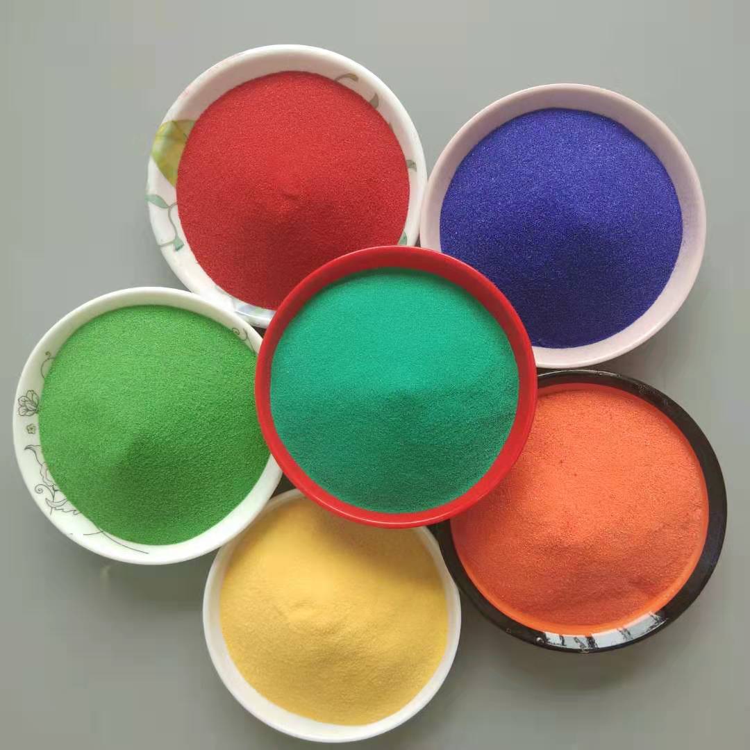 厂销儿童沙漏微景观染色彩砂真石漆高温烧结彩砂雪花白菊花黄彩砂