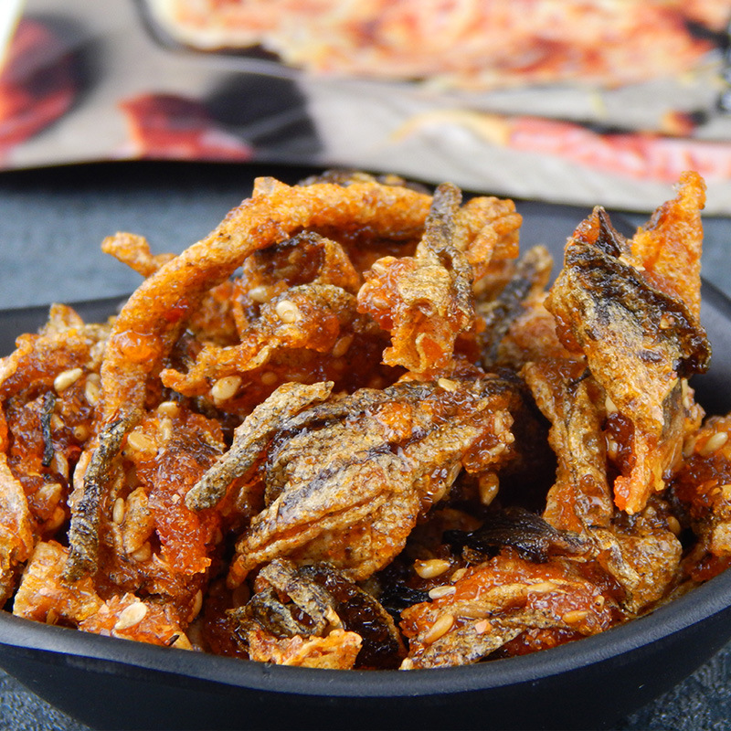 北海道香酥鳕鱼皮50g香辣烧烤味即食零食休闲食品零食小吃