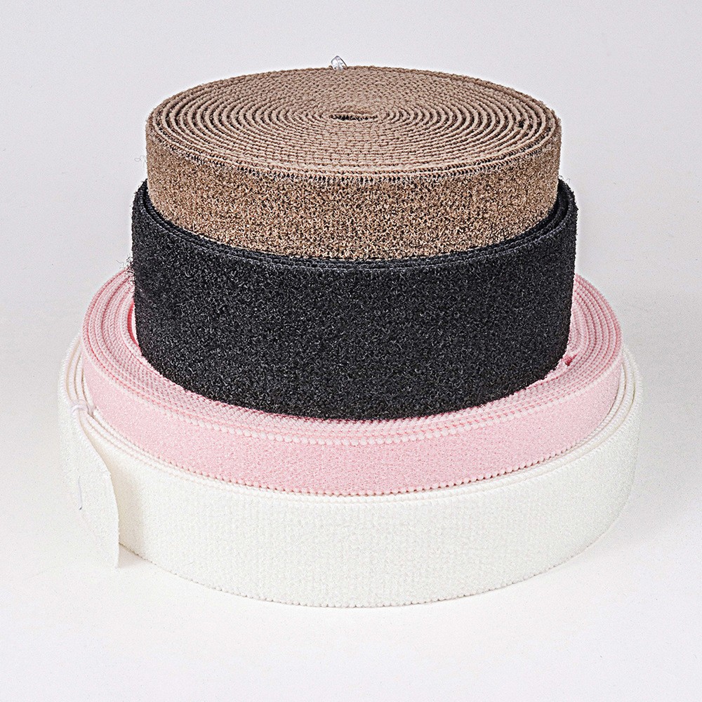 厂家现货魔术松紧带尼龙高弹毛面辅料深圳工厂花边氨纶丙纶织带