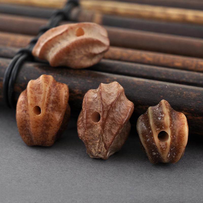 白玉龙骨原籽菩提子散珠千玉手贝玉佛手文玩手串跨境专供批发