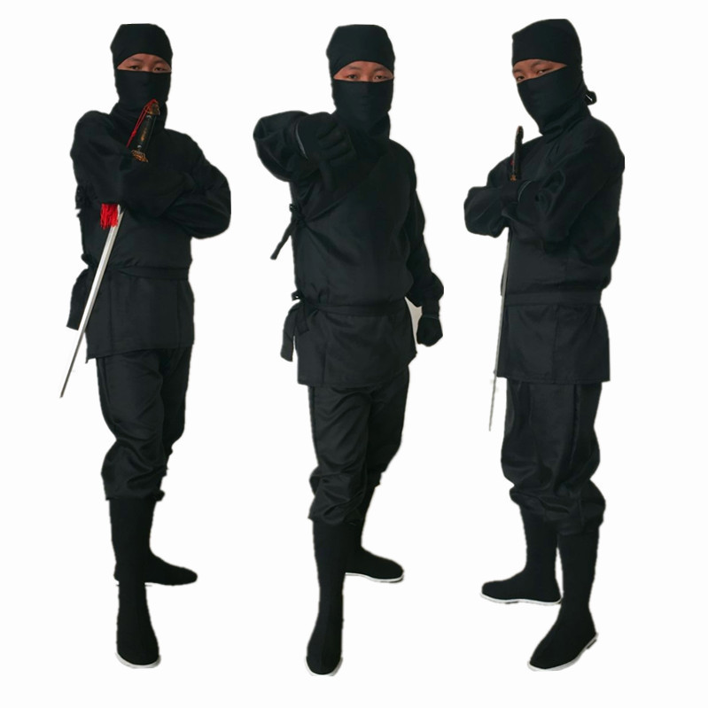 古装夜行衣蒙面服武侠盗贼土匪勇士刺客服忍者男女黑衣人演出服装