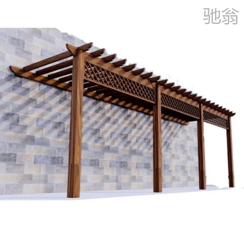 g都防腐木葡萄架防雨户外凉亭爬藤廊长廊庭院小区花架走廊花园阳