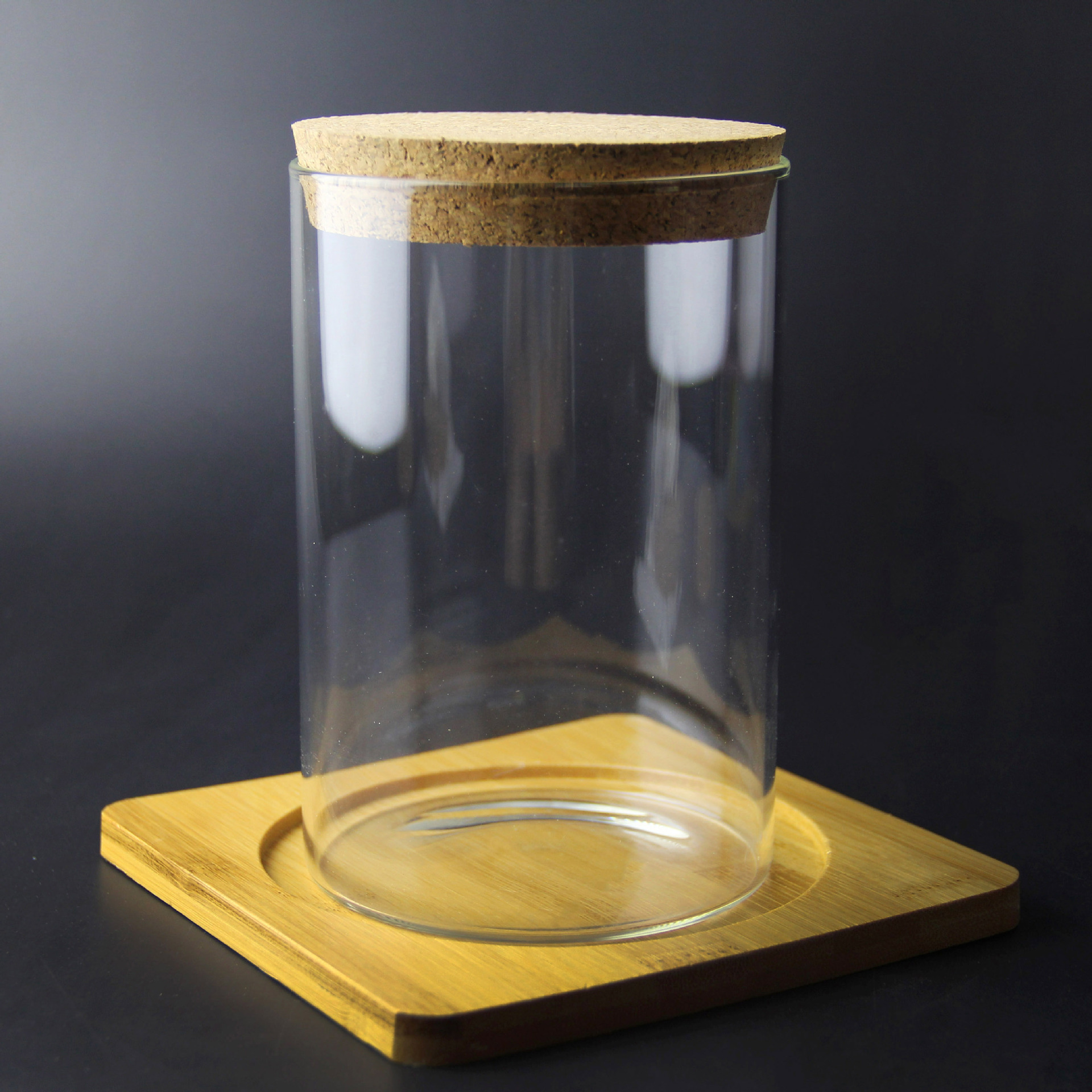 苔藓圆柱木塞玻璃瓶 微景观生态瓶 木盖diy花瓶 多肉植物制作容器