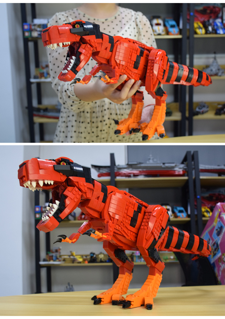 包邮兼容乐高积木玩具恐龙系列侏罗纪拼装霸王龙爆裂迅猛龙暴虐龙