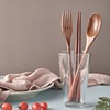 chopsticks Spoon suit Japanese woodiness Fork Three household student travel Portable tableware suit