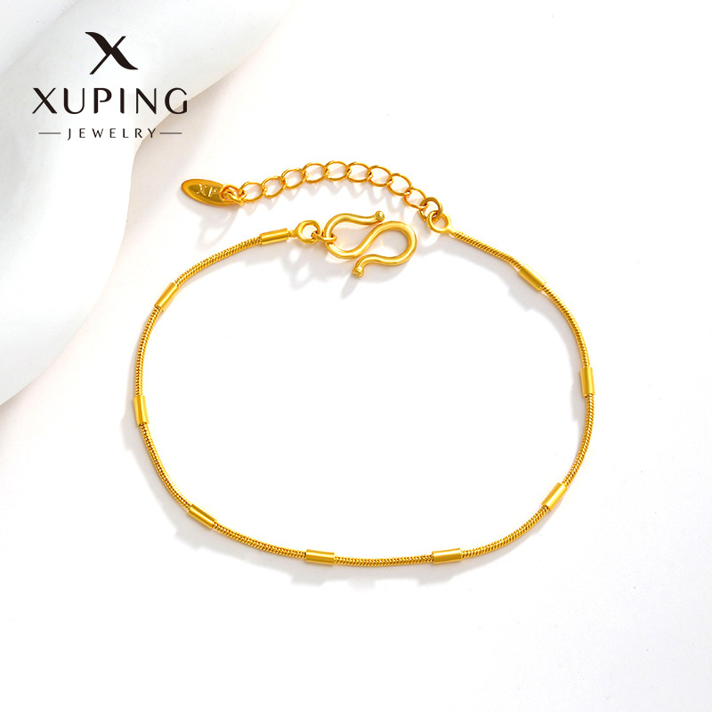 xuping jewelry high-rise bamboo bracelet female high-grade niche design fashion retro cold style bracelet wholesale